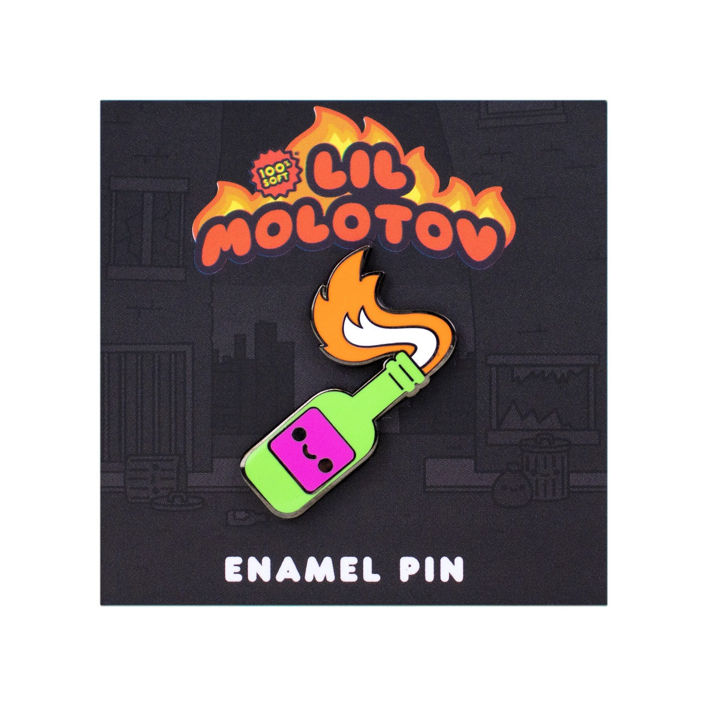100% Lil Molotov Enamel Pin
