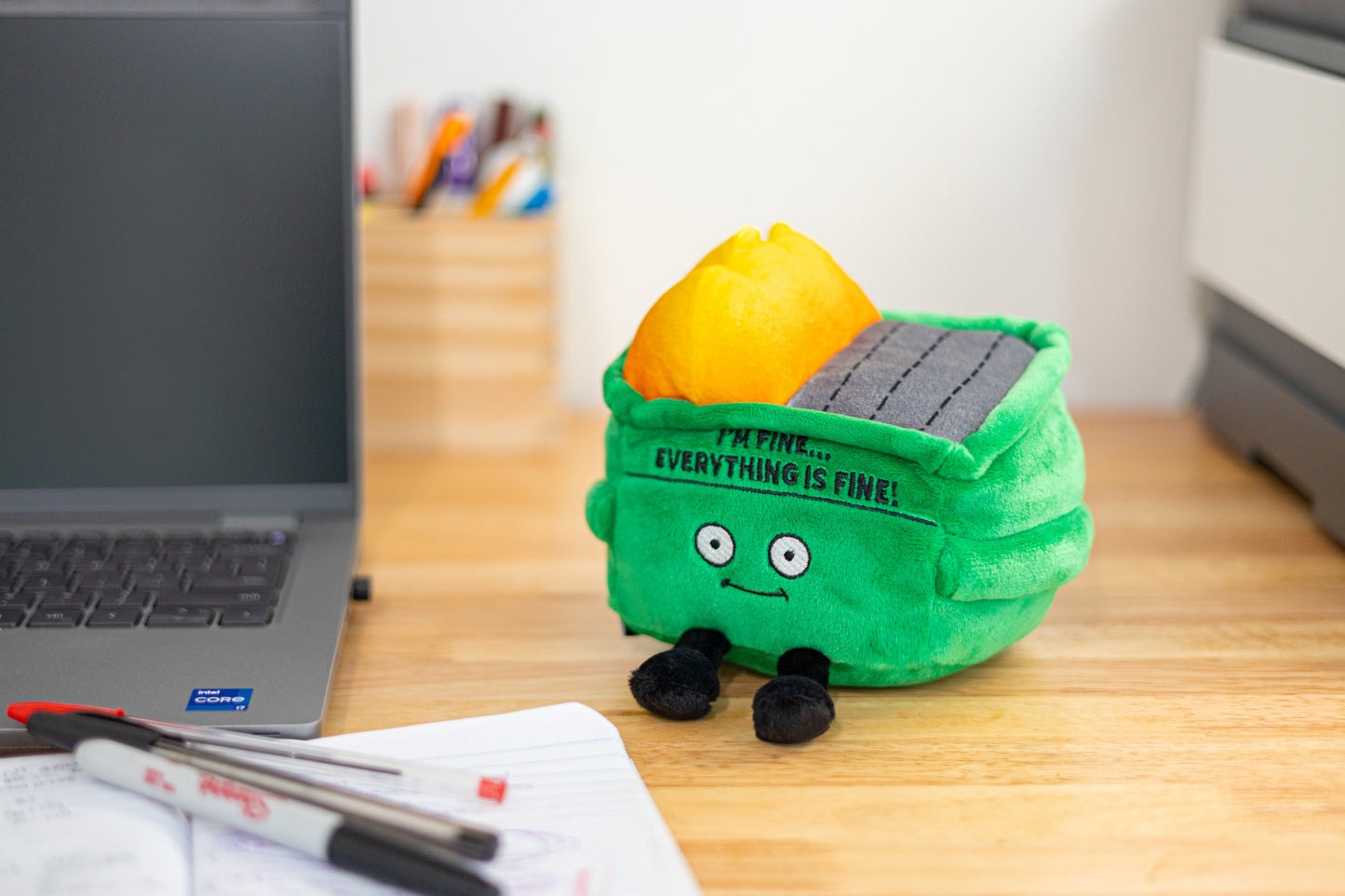 Punchkins Plush Dumpster Fire - I'm Fine...Everything's Fine