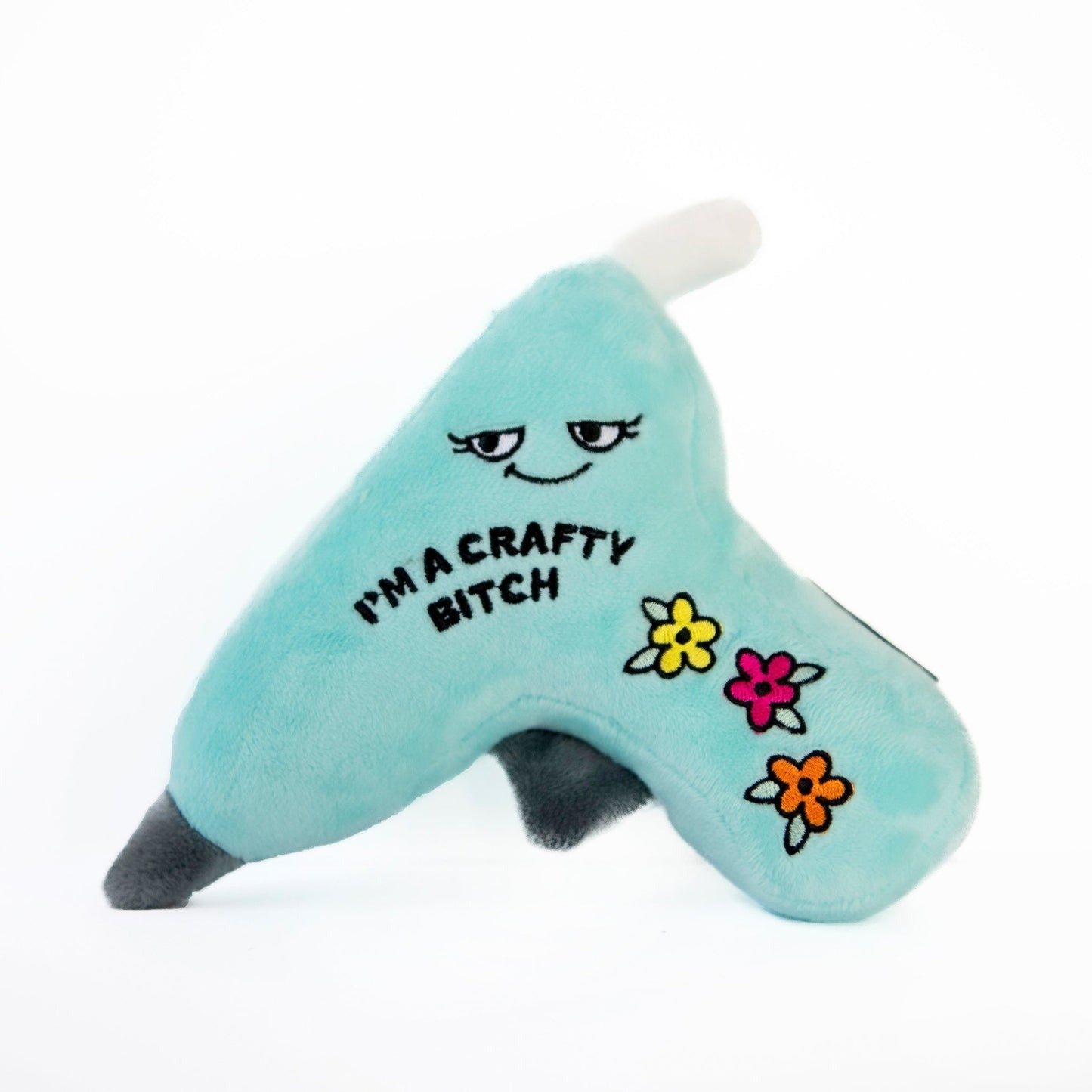Punchkins Plush "I'm a Crafty Bitch" Glue Gun