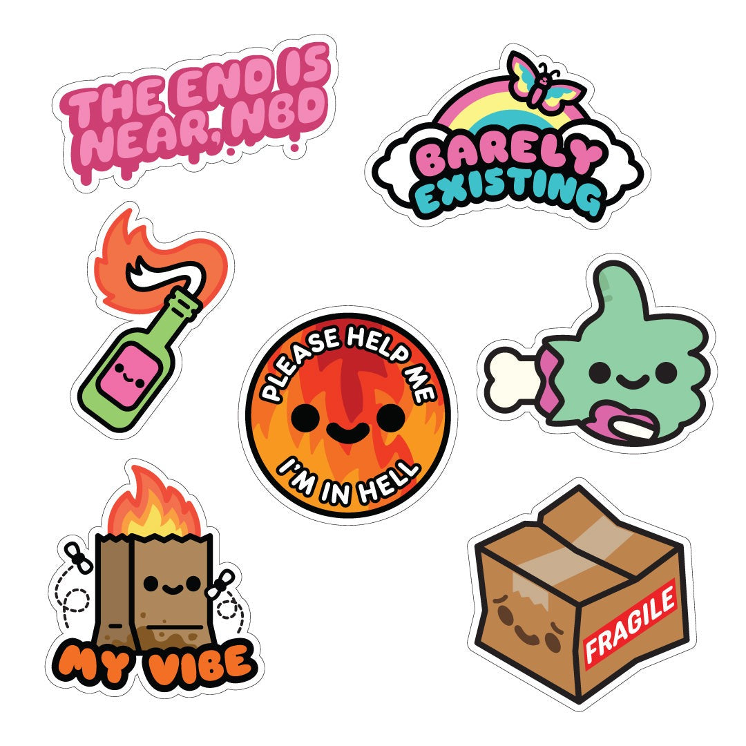 100% Barely Existing Sticker