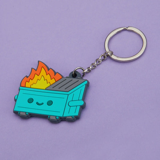 100% Dumpster Fire Keychain