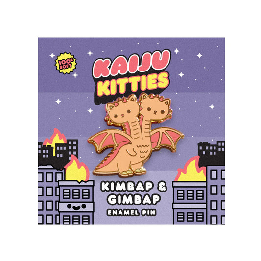 100% Kimbap & Gimbap - Kaiju Kitties Enamel Pin