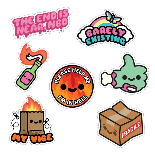100% Barely Existing Sticker